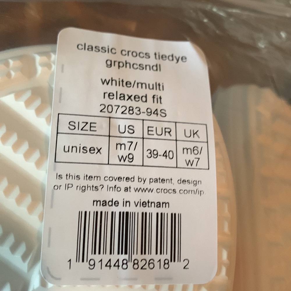 NWT Tie Dye Crocs size 9 - Picture 5 of 10